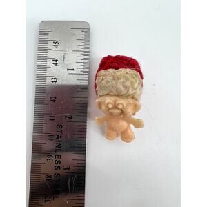 Vintage Miniature Santa Troll Doll with Hat